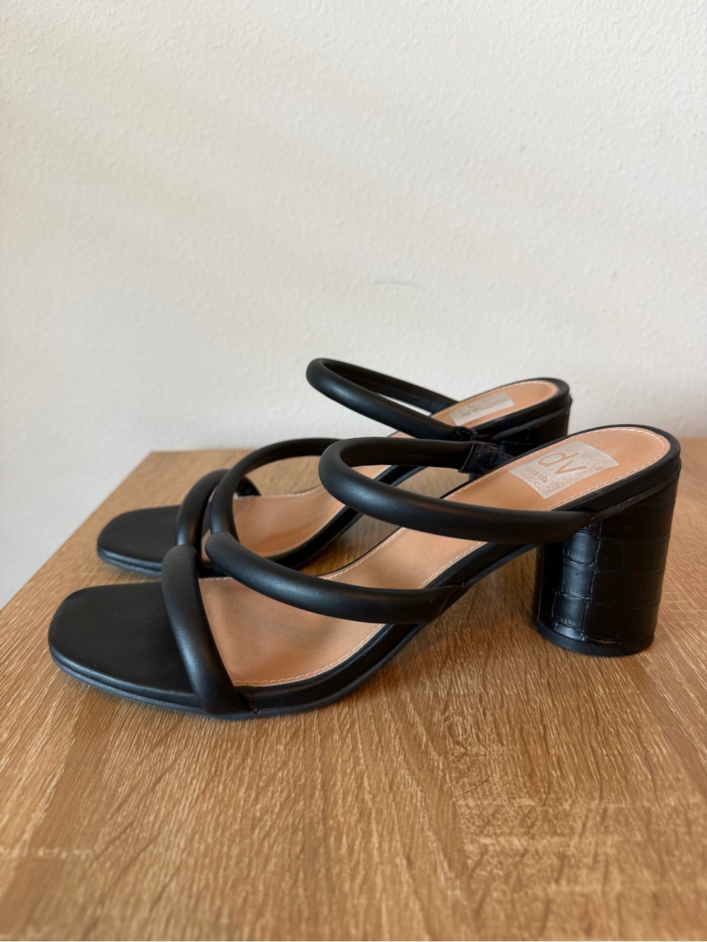 Dolce Vita Myla Strappy Block Heel Sandals - Black - Size 9
